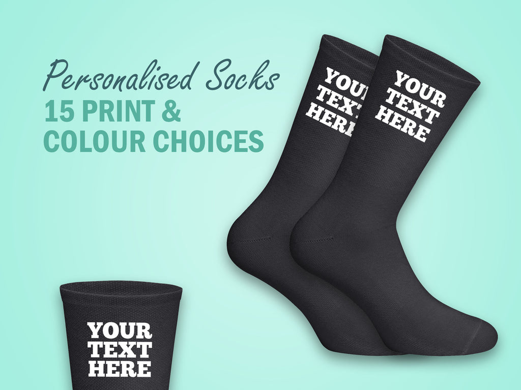 Personalised Custom Text Socks